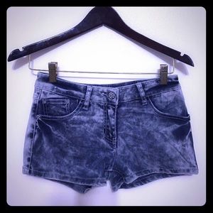 Classic Look Vintage Denim Tie-Dye Shorts